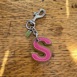 Rare Coach S Charm Keychain
